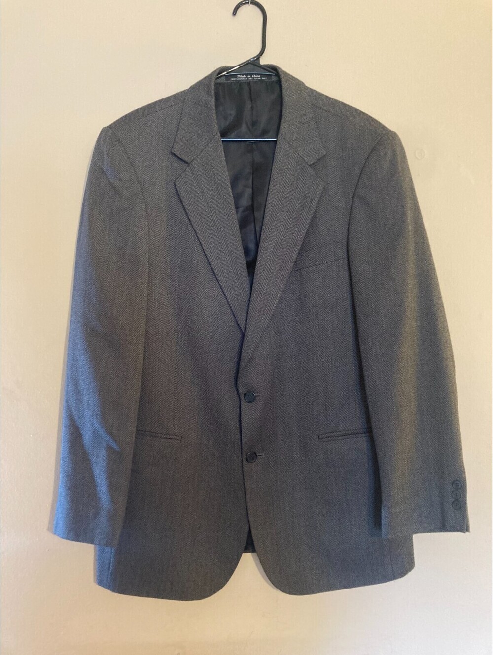 Croft & Barrow Women's Gray Herringbone  Blazer Suit Jacket - size 14